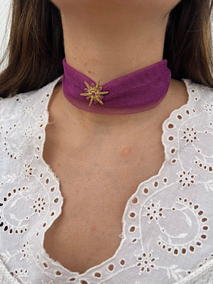 CHOKER TUL BROCHE