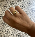 ANILLO ROSETON AZUL MAR