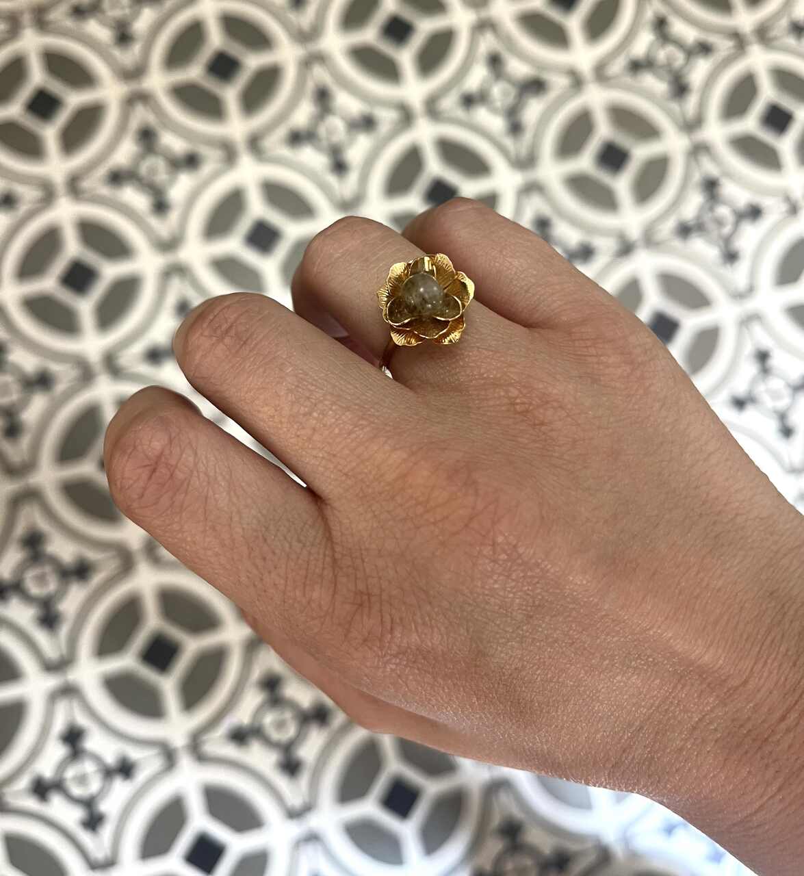 ANILLO LATON FLOR