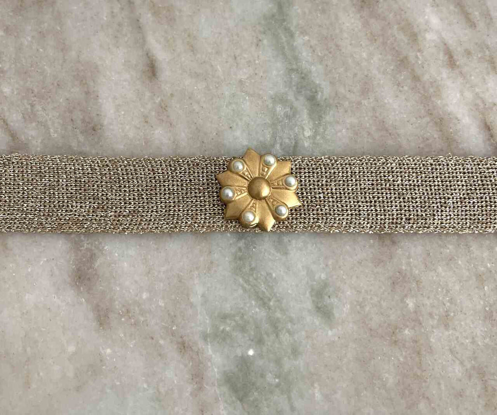 CHOKER FLOR PERLADA