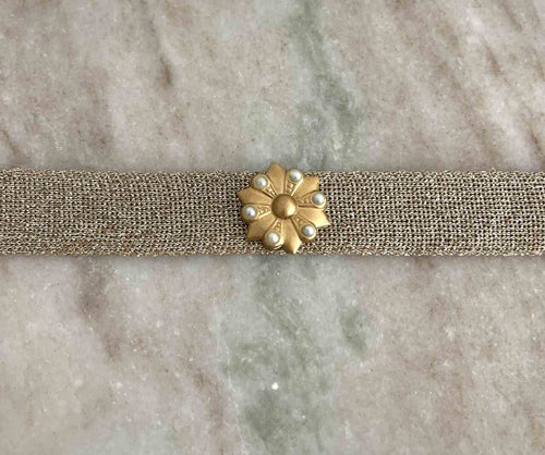 CHOKER FLOR PERLADA