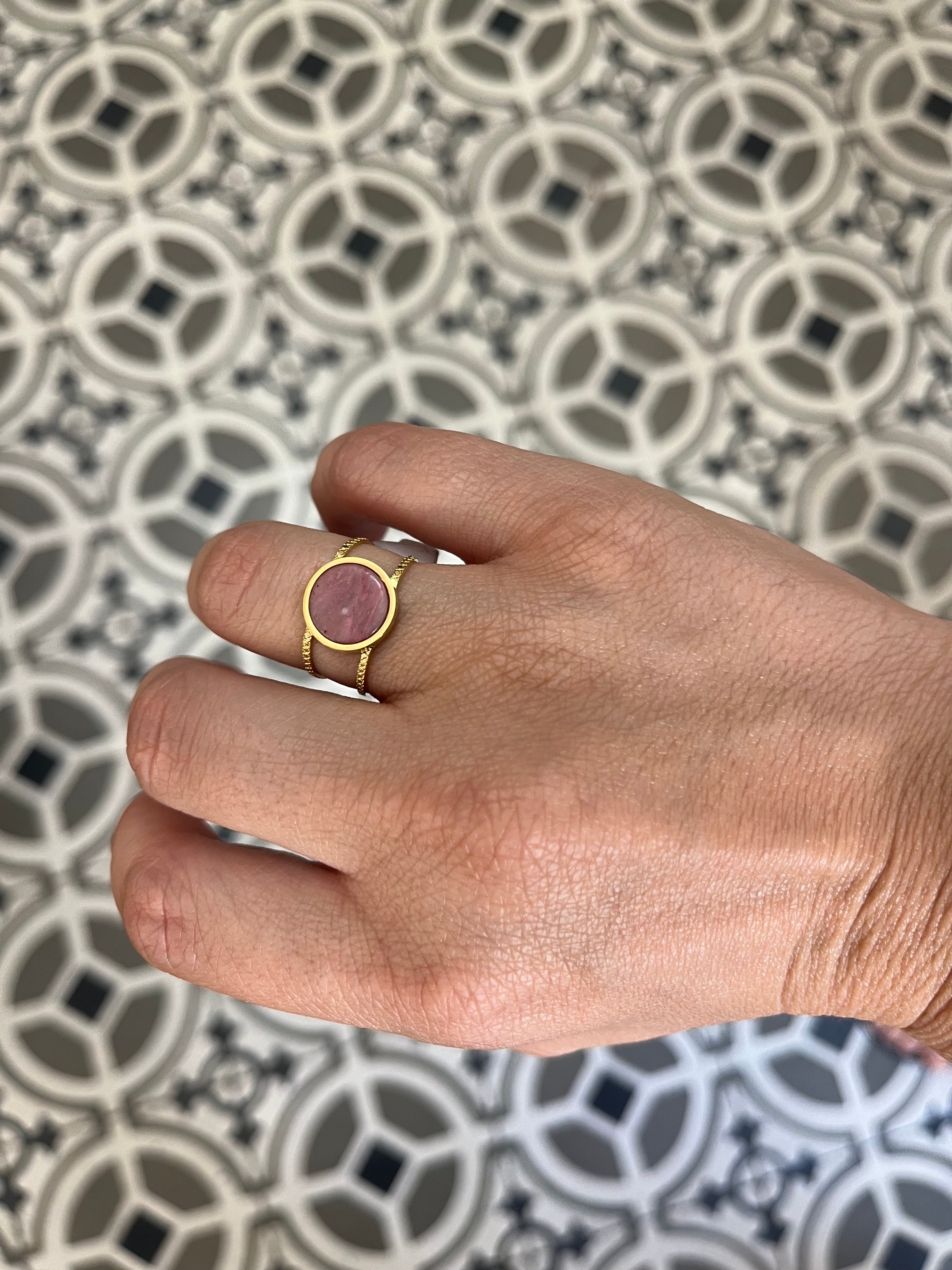 ANILLO ACERO PIEDRA