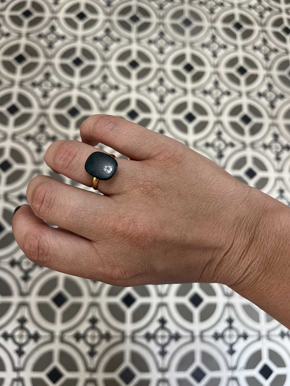 ANILLO  VERDE BOTELLA