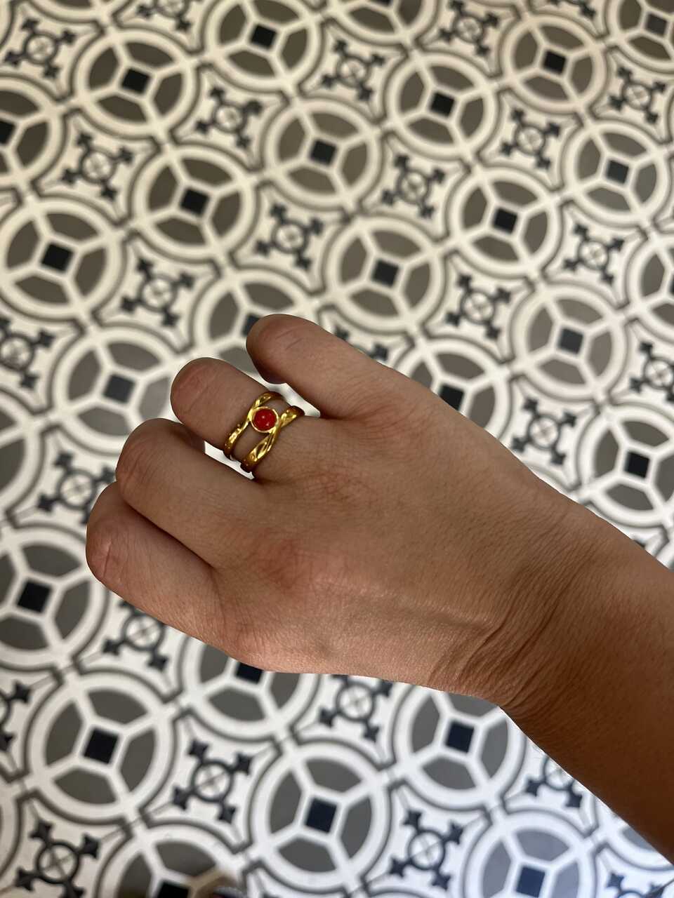 ANILLO PIEDRA CORAL