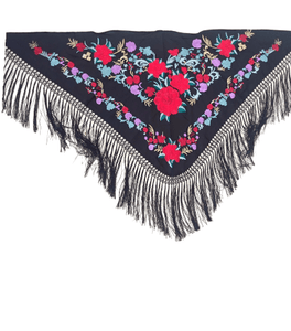 MANTON MARTINA NEGRO CON ROJO