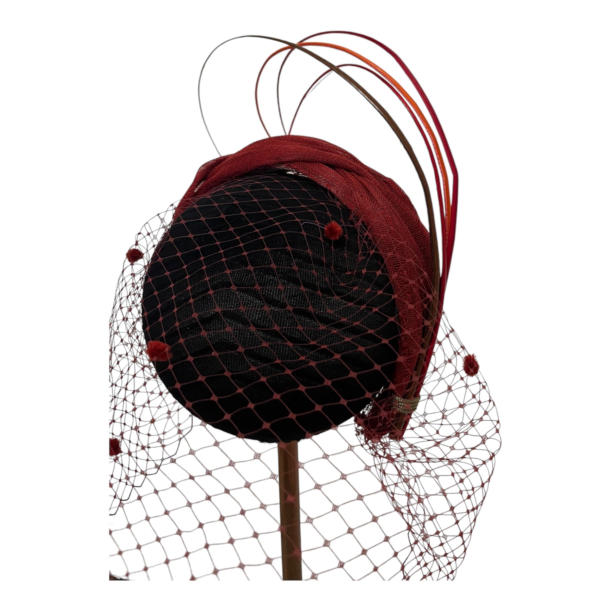 DIADEMA BURDEOS CON REJILLA