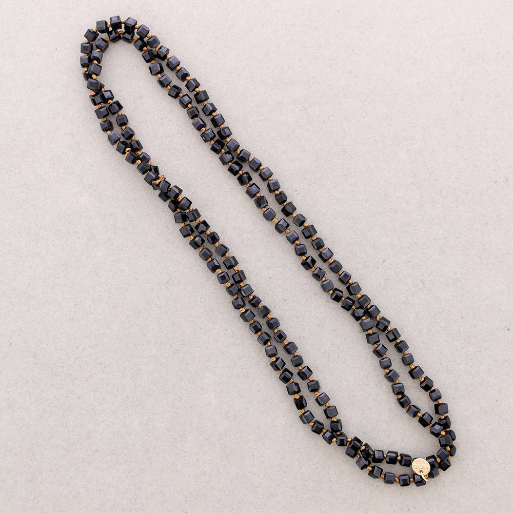 COLLAR LARGO PIEDRAS CUADRADAS