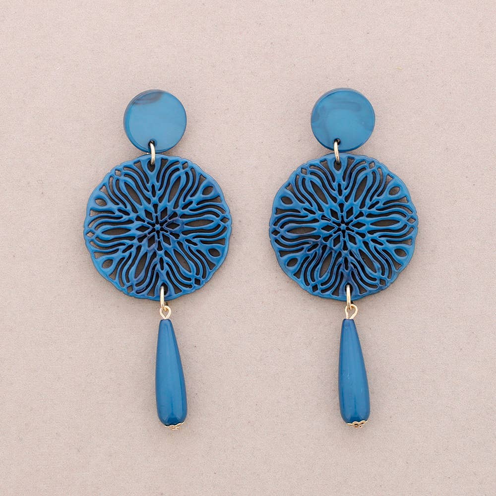 PENDIENTES ROSETON RESINA