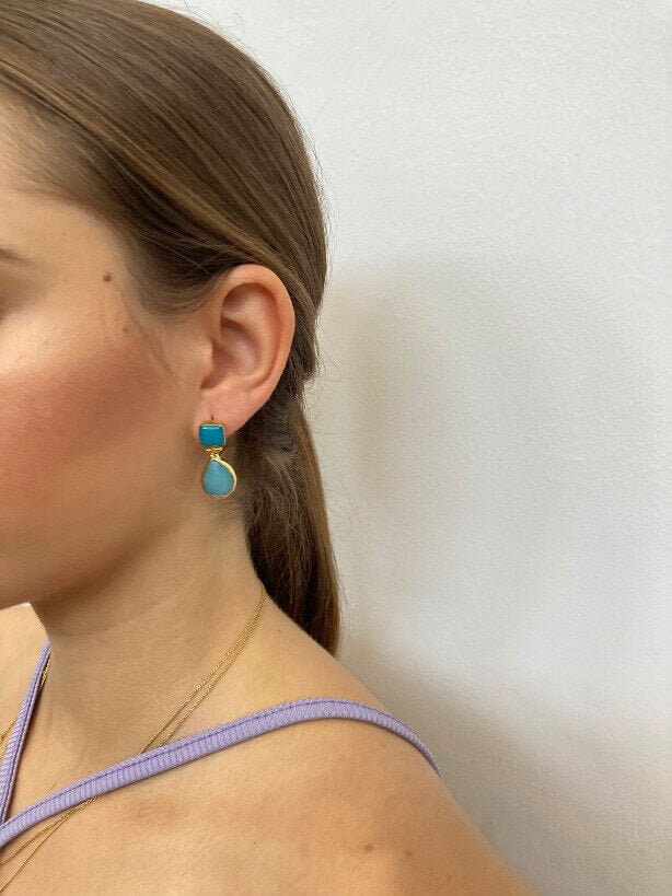 PENDIENTES TURQUESAS