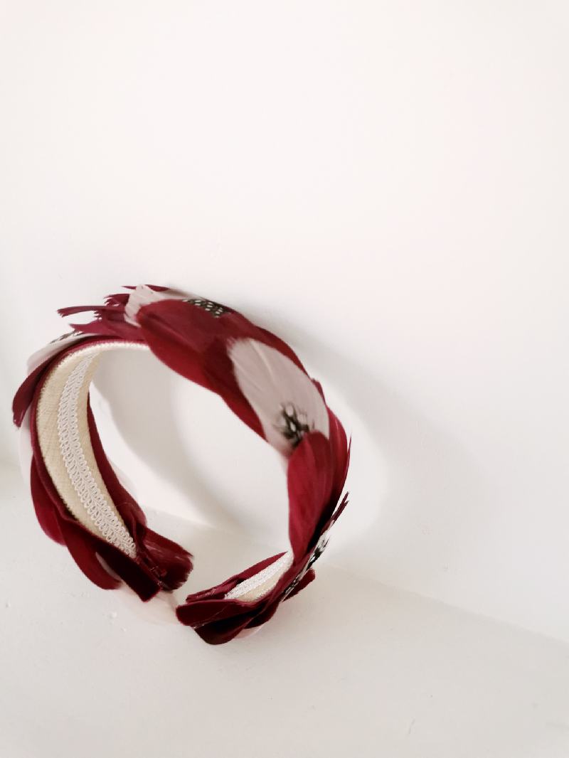 DIADEMA DE PLUMAS MOTITAS