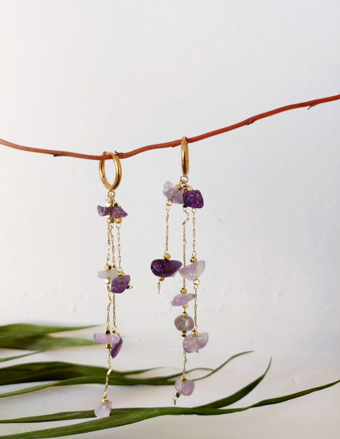 PENDIENTES AMATISTA