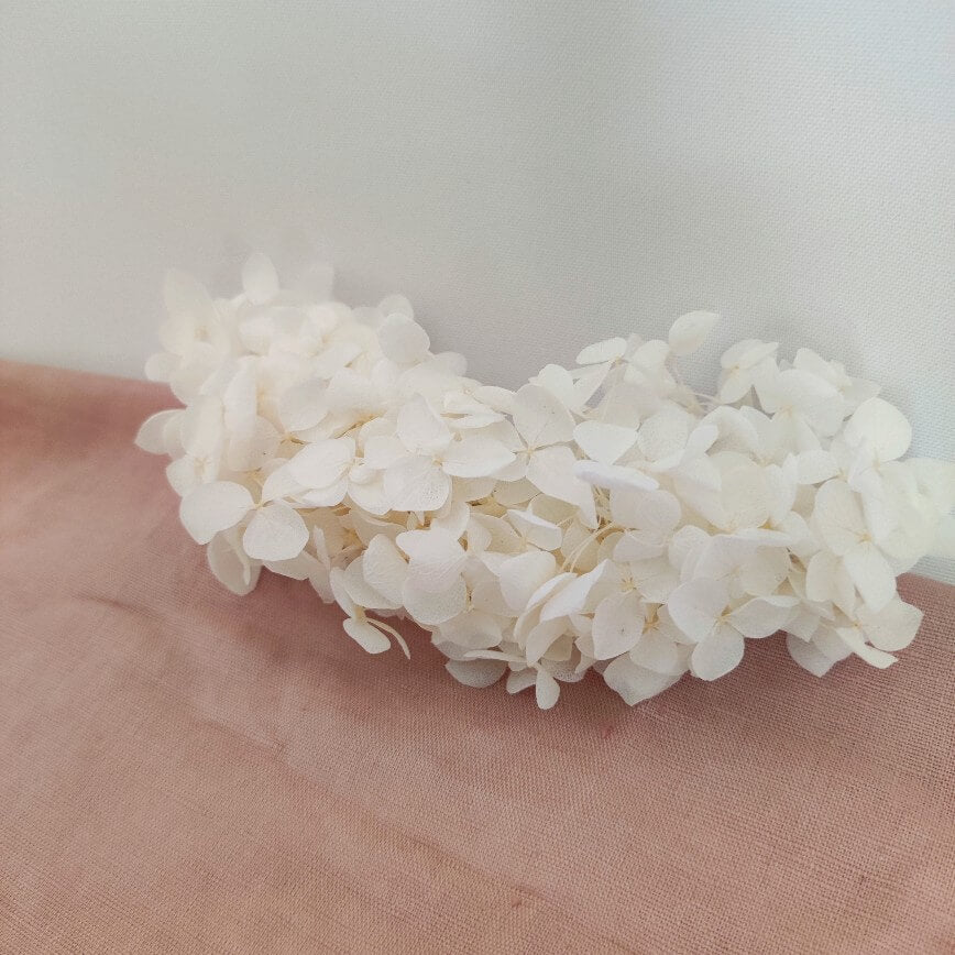 TOCADO HORTENSIAS MINI IVORY