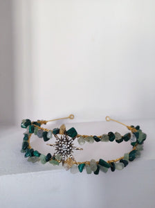 DOBLE DIADEMA ESMERALDA