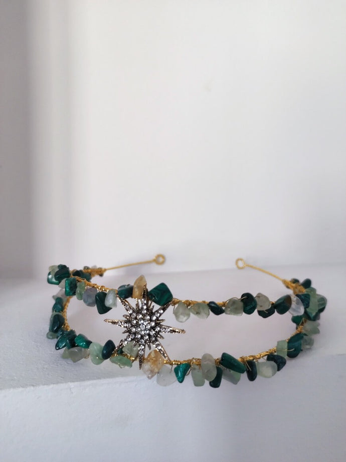 DOBLE DIADEMA ESMERALDA