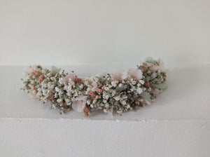 MEDIA CORONA DE PANICULATA Y HORTENSIAS